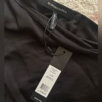 BCBGMAXAZRIA  Black One-Shoulder Fringe Top Photo 2