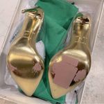 Jessica Rich Fancy Stiletto Clear Vinyl Pointed Toe Pumps Size37 NEW Retail $215 Gold Size 6 Photo 7