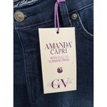 Gloria Vanderbilt Amanda Capri Jeans Size 16 Dark Wash Slimming Panel Photo 3