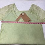 POL  Lace Sleeve Light Green Blouse /‎ Top Lightweight size XL Photo 4