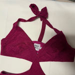 Princess Polly  Vibrant Pink Cutout Halter Dress in Size 6 Photo 4