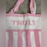 Exclusive Truly Beauty Fuzzy Oversized Beach Bag New in Bag Terry Cloth Summer Pink Photo 5