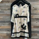 Coach Embroidered Prairie Dog Rose Dress Black Sequin Bow Dress Size 0 Photo 4