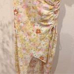ASTR Martina Midi Dress in Yellow Rust Floral Size Small NWT Photo 4