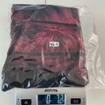 Sami & Jo EUC  women’s black pinkish‎ red velvet paisley corset blouse 3/4 sleeve Photo 5