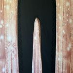 Zac and Rachel  Black Velvet Damask Trim Fleece Lined Leggings Photo 0