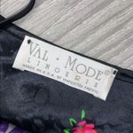 Vintage Val mode lingerie floral black baby doll dress sleepwear nightgown s Photo 5