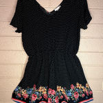 La Gypsy   Black Floral Polka Dot Romper Photo 0