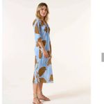 Oneseason Long Cadaques Powder Poppy Dress Small Blue Photo 2