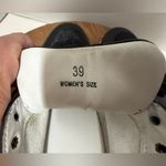 Hogan Women’s Perforated Black & White Metallic Leather Sneakers Size 8 Photo 8