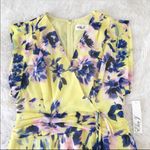 Eliza J Yellow Floral Print Chiffon Maxi Dress Sleeveless High Lo Hem Size 2 New Photo 3