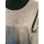 Calvin Klein  Large L Silver Metallic Tie Sleeve Top Womens Glimmers Photo 4