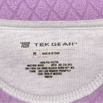 Tek Gear Quilted Fleece 1/4 Zip Pullover Women M Purple Thumbholes Turtleneck Photo 6
