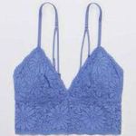 Aerie Lace Padded Longline Bralette Baja Blue Bra NWT Large Photo 0