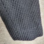 Vince  Textured Knit Moto Jacket S Zip Fringe Trim Collar Black Photo 12