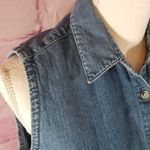 Hard Rock Cafe VINTAGE  EMBROIDERED CHICAGO DENIM BUTTON FRONT 90S TANK Photo 5