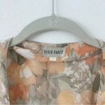 Vivid Fancy Retro Pastel Button Front Blouse Orange Photo 4