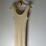 All row cream sleeveless maxi sweater dress chunky medium Photo 6