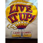 Land O Lakes Butter Tote Bag Live It Up Northwest Orient 747 Zipper Closure Red Photo 1