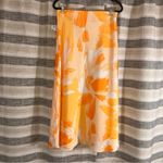 Nine West  Orange‎ Floral Midi Skirt Size Small Photo 1