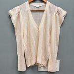 Veronica Beard  Kirka Henley Pullover Sweater in Ivory M Photo 4
