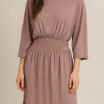 Free People Beach Garcia Midi Dress Womens S Pink Cotton Hemp Low Back Tie NEW Photo 0