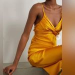 TOVE Sofia twisted beautiful gold 100% silk midi dress NEW Photo 2