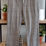 Banana Republic Mid-Rise Sloan Plaid Ankle Woven Career Dress Pant Trouser, 4 Photo 0