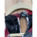 Byer California A Byer Print Sleeveless Top Size Medium Black Grey Red Artsy‎ High Neckline Photo 3