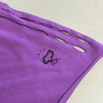 Fox Racing Y2K Distressed Cut Outs Fitted Purple Tee Women's Size S Photo 2