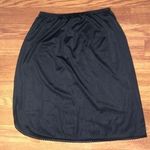 Vanity Fair Vintage  Dainty Black Half Slip Skirt Dress Lace Trim Small Side Slit Photo 0