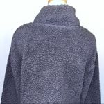 PINK - Victoria's Secret PINK VICTORIA’S SECRET Charcoal Gray Sherpa Fuzzy Half Zip Pullover Small Photo 7
