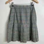French Connection  Vintage 70s School Girl Pleated Plaid Mini Skirt Photo 4