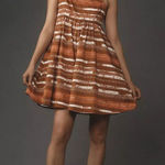 Anthropologie NWT  Hutch Bandeau Romper Size XS‎ Brown Motif Stripe Photo 0