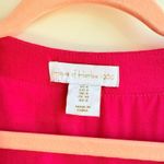 House of Harlow Linen Blend Lace-Up Puff Sleeve Mini Dress Fuchsia Pink size 4 Photo 5