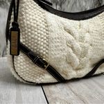 CHAPS Cream Cable Knit Sweater Hobo Shoulder Bag Leather Straps Y2K Chunky Cozy Photo 1