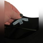 Antonio Melani Black Scallop Hem Fit & Flare Knit Dress Sz L Floral Texture Photo 5