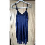 Vanity Fair Vintage Navy Lace Trim Lingerie Babydoll Slip Dress Womens Size 32 L Photo 3