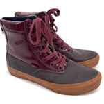 Vans Rubber Lace Up Zip Up Rain Duck Boots Patent Leather 7.5 Photo 0