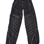 Urban Outfitters BDG Low Rise Tapered Moto Jeans Black Gray Womens 28 Baggy Pant Photo 1