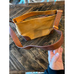 Leather Concealed Carry Shoulder Bag Purse Minimalist Classy Western Cowgirl Brown Photo 14