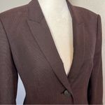 Hugo Boss Boss Jannami Virgin Wool Burgundy/Black Blazer Size 4 Photo 1