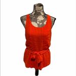 Bebe Sleeveless Belted Blouse Bright Coral small Photo 1