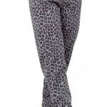 Celebrity Pink Junior Ladies High Rise Grey Leopard Print Stylish Jogger SZ S Photo 3