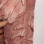 Red Haute  Rust Abstract Quarter Sleeve Blouse Photo 5