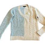Banana Republic  Colorblock Thick Weave Sweater Pullover V-Neck Stretch Small Photo 0