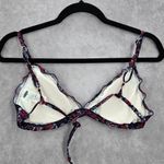 Old Navy  Blue Floral Bikini Top Swimwear Swimsuit Padded Ruffle Small Photo 1