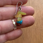 None 5 pairs of green toned vintage earrings Photo 4