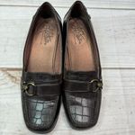 Life Stride Soft System Bahama Dark Brown Faux Alligator Block Heel Loafers Photo 3