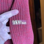DKNY  JEANS Red Purple Pullover 1/4 Zip Knit Hoodie Size Large Photo 4